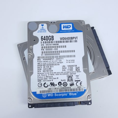 Harddisk 640GB occasion 2.5-inch