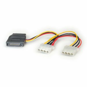 Voedingskabel Internal Y-Power Cable, SATA to 3x 4-pin HDD
