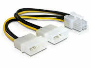 Voedingskabel Delock Power Cable 2x Molex 4pin St -> PCI E