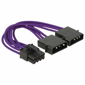 Voedingskabel Delock Power Cable 2x Molex 8pin St -> PCI-E