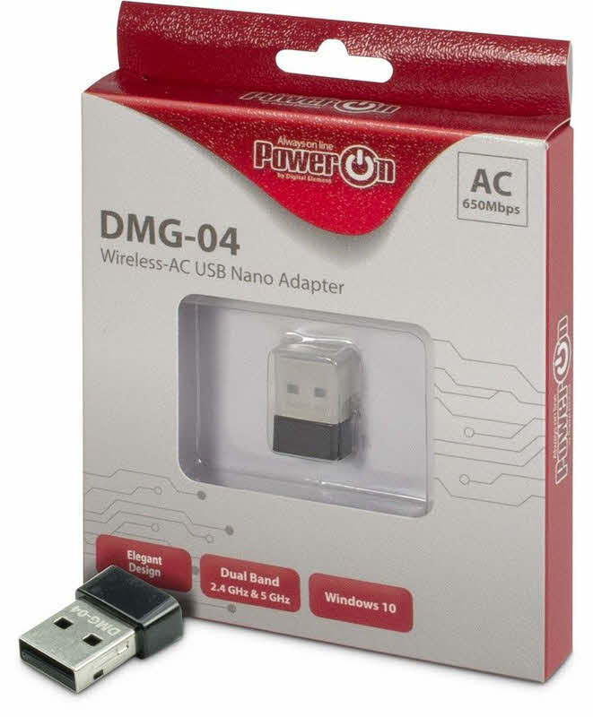 Netwerk WL-USB Inter-Tech DMG-04 Wi-Fi 5 USB