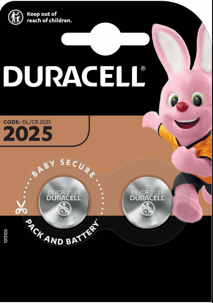 Batterij Knoopcel 2x CR2025 3V Lithium Batterij