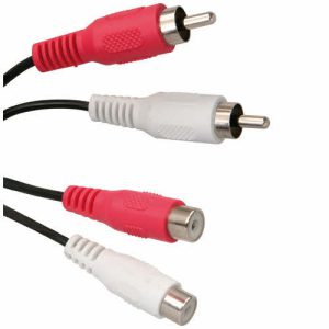 Audio Verlengkabel 10m, 2xRCA M - 2xRCA F A11