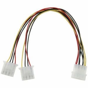 Voedingskabel Interne Power Splitter 0.25m1x5.25 inch, MOLEX 1 - 4-pin