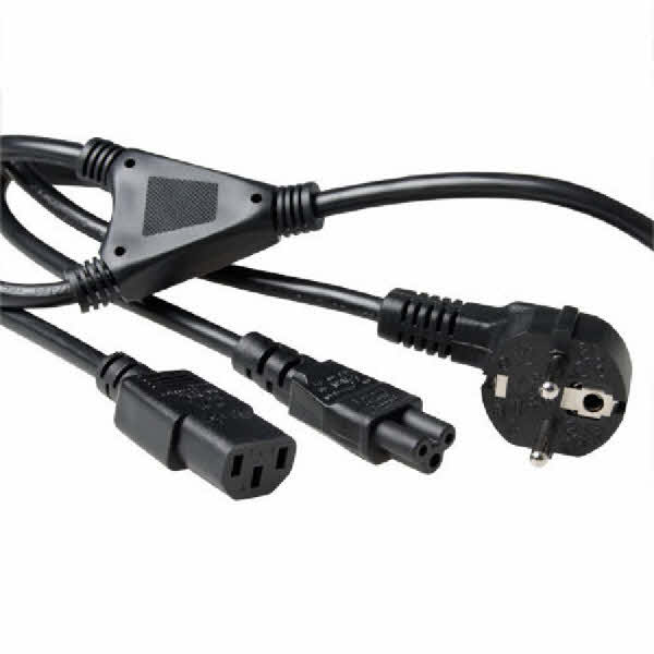 Voedingskabel Y-split 230V 0,75mm 1,80Mtr